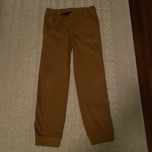Cat & Jack- Boys’ Stretch Woven Jogger Pull-On Pants- Size 14- brown color